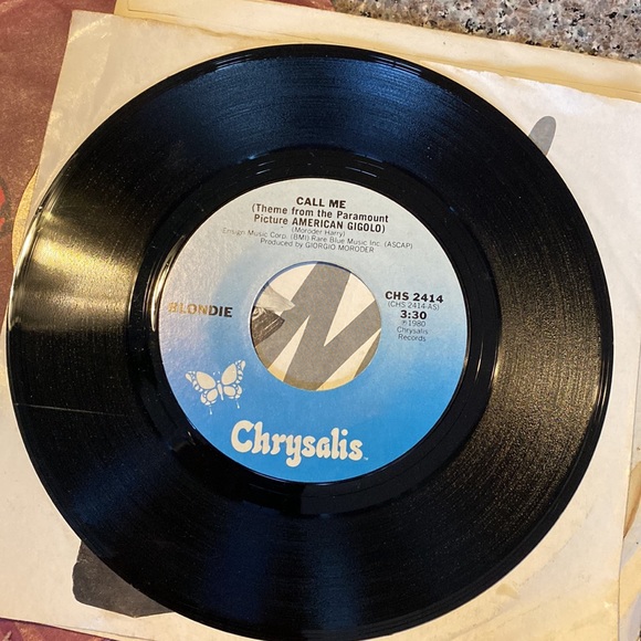 Lot of 2 45 RPM vinyl records from the 80’s-Blonde “Call Me” & “Heart of Glass” - Picture 4 of 8